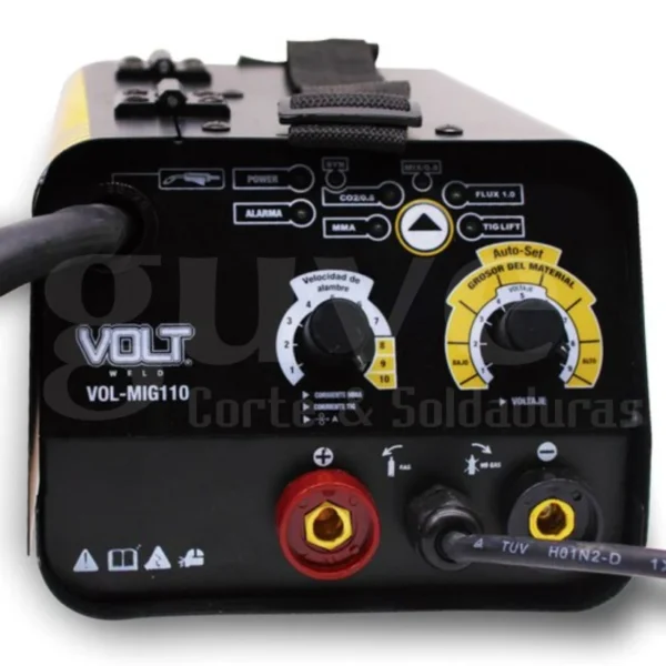 Soldadora inversor, GAS/NO GAS, Electrodo y Tig Lift MIG VOL-MIG110 - Imagen 2